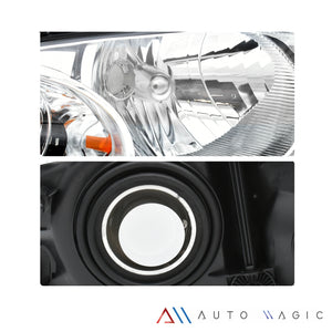 Faro Sentra 00-03 cromo der.