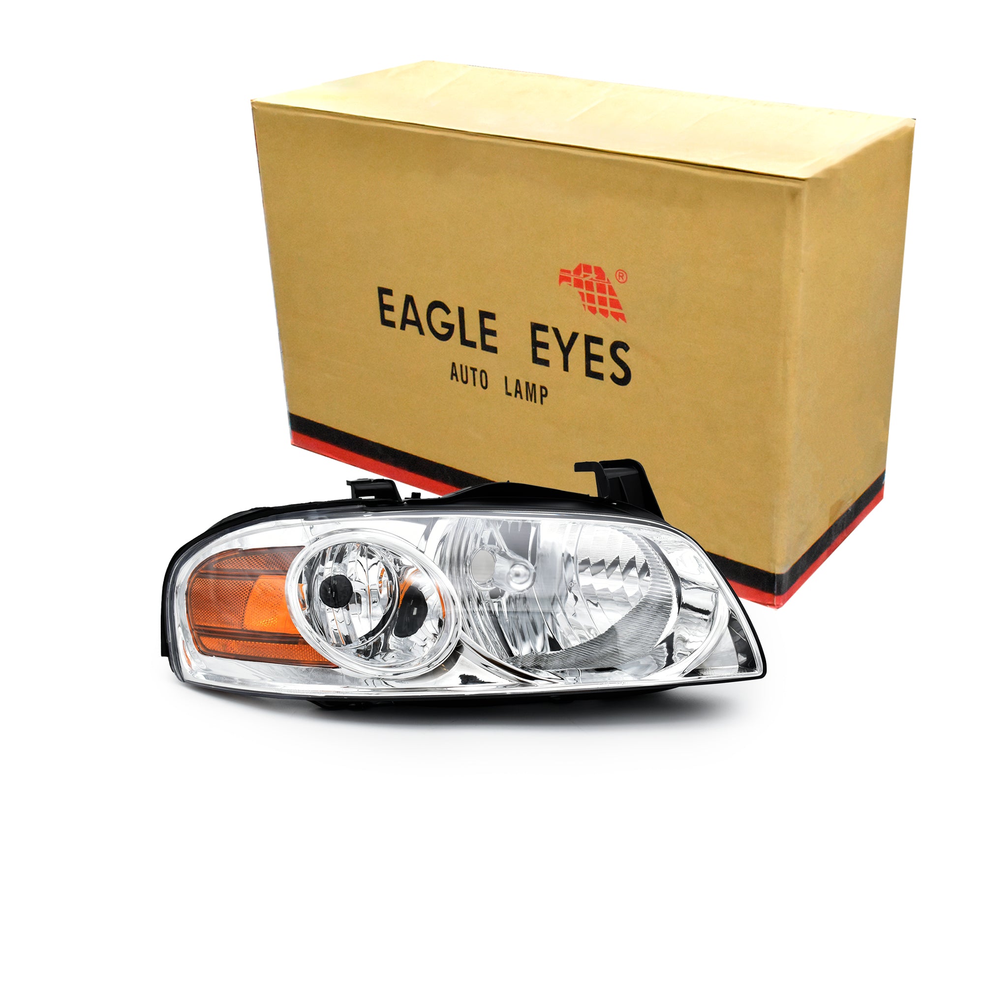 Faro Sentra 00-03 cromo der.