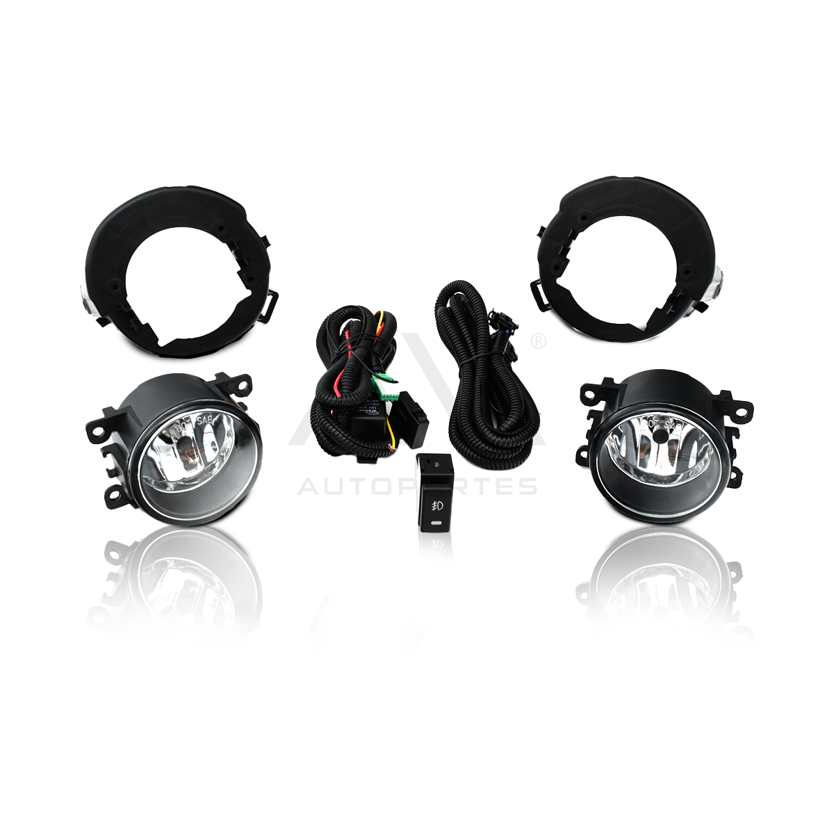 Faros de niebla Frontier 05-15 Pathfinder 05-12 'Pro crew cab 4x2  Pro crew cab 4x4 V6 Se, Le c/bases c/arnes, switch oem y focos