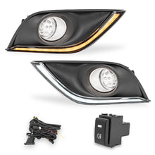 Load image into Gallery viewer, Faros de niebla Versa 15-18 con luz de dia c/direc. c/arnes switch oem focos
