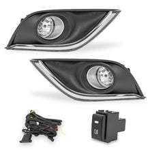 Load image into Gallery viewer, Faros de niebla Versa 15-18 con luz de dia c/direc. c/arnes switch oem focos