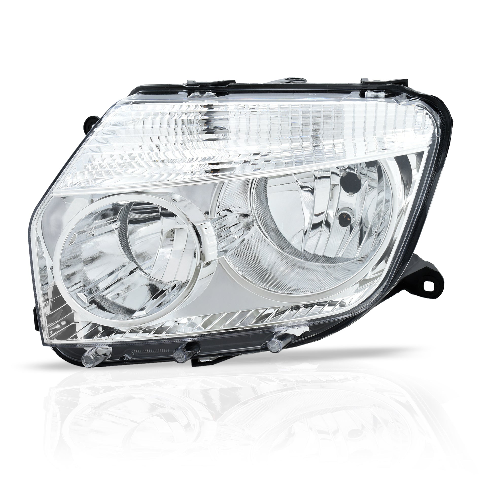 Faro Duster 13-16 cromo izq.