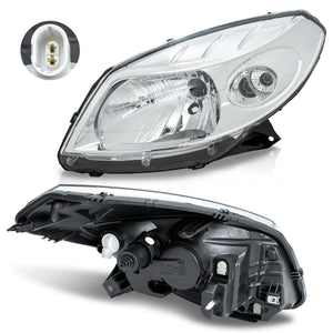Faro Sandero 10-11 cromo izq.