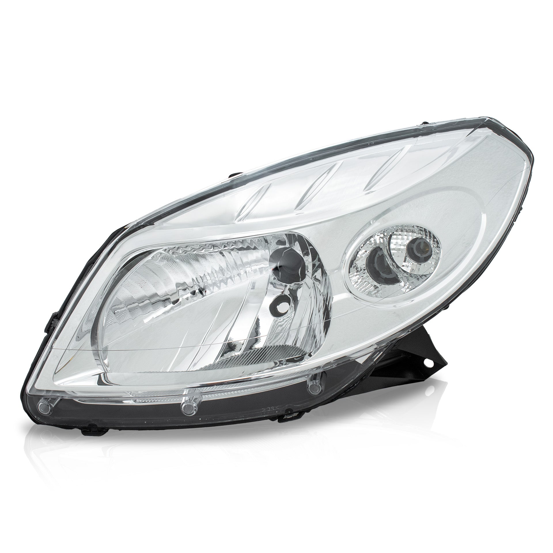 Faro Sandero 10-11 cromo izq.