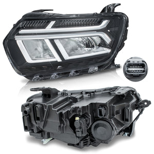 Faro Duster 25-26 c/luz de dia, c/foco Led filo cromo izq.