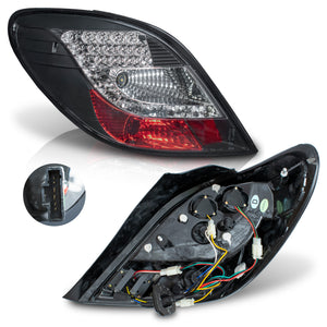 Calaveras Peugeot 207 98-07 LED negras Performance