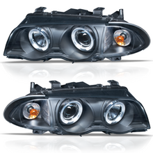 Cargar imagen en el visor de la galería, Faros Bmw Serie 3 99-01 c/lupa y ojo de angel Performance