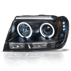 Faros Cherokee 99-04 c/lupa y ojo de angel Performance