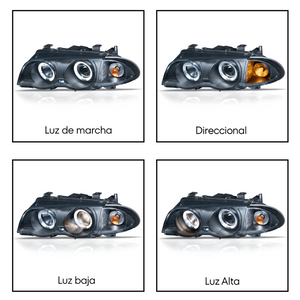 Faros Bmw Serie 3 99-01 c/lupa y ojo de angel Performance