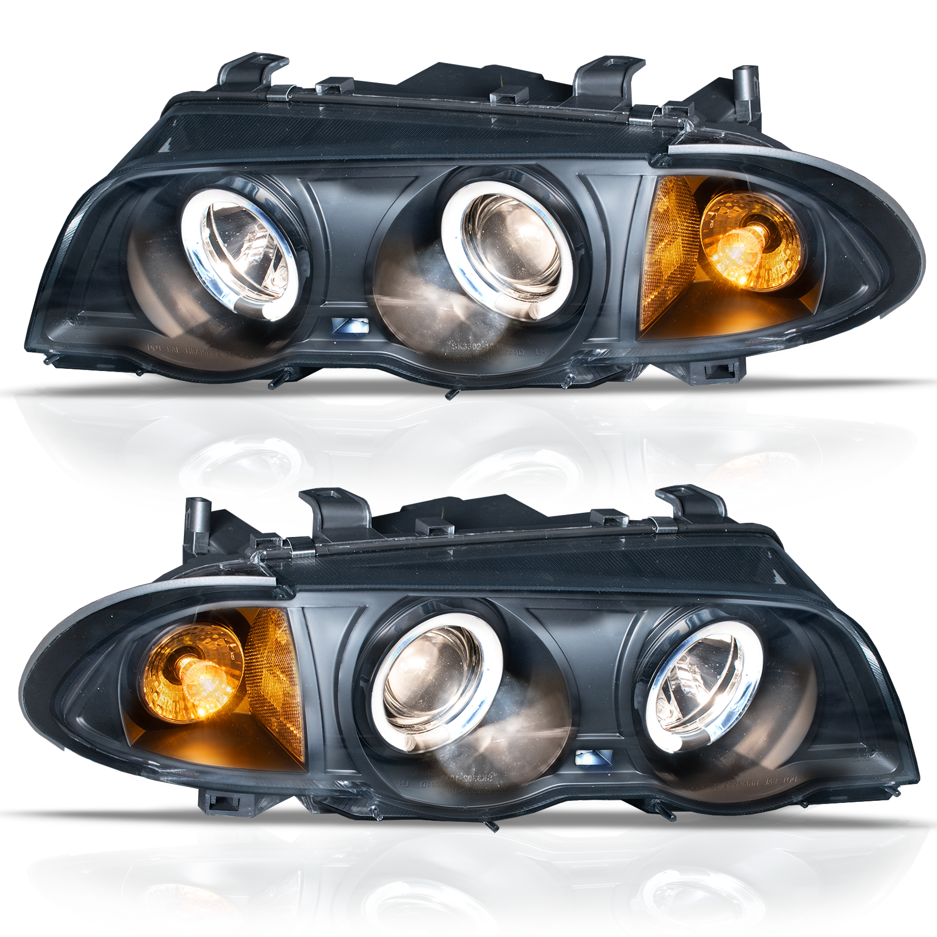 Faros Bmw Serie 3 99-01 c/lupa y ojo de angel Performance