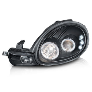 Faros Neon 00-02 c/lupa ojo de ángel Performance