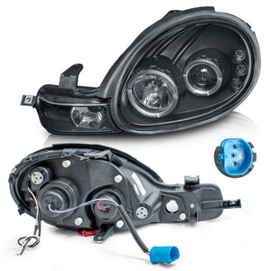 Faros Neon 00-02 c/lupa ojo de ángel Performance