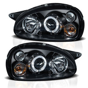 Faros Chevy C1 94-03 c/lupa ojo ángel Performance