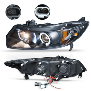 Faros Civic Coupe 06-11 c/lupa y ojo de angel