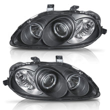 Load image into Gallery viewer, Faros Civic coupe 99-00 c/lupa y ojo de angel