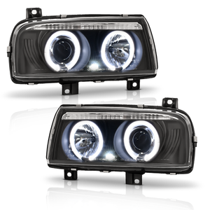 Faros Jetta 93-99 c/lupa ojo ángel