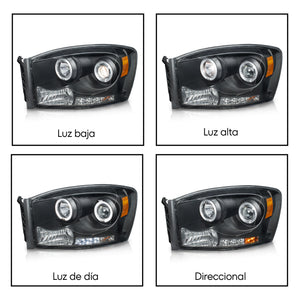 Faros Ram 06-08 c/lupa y luz de dia Performance