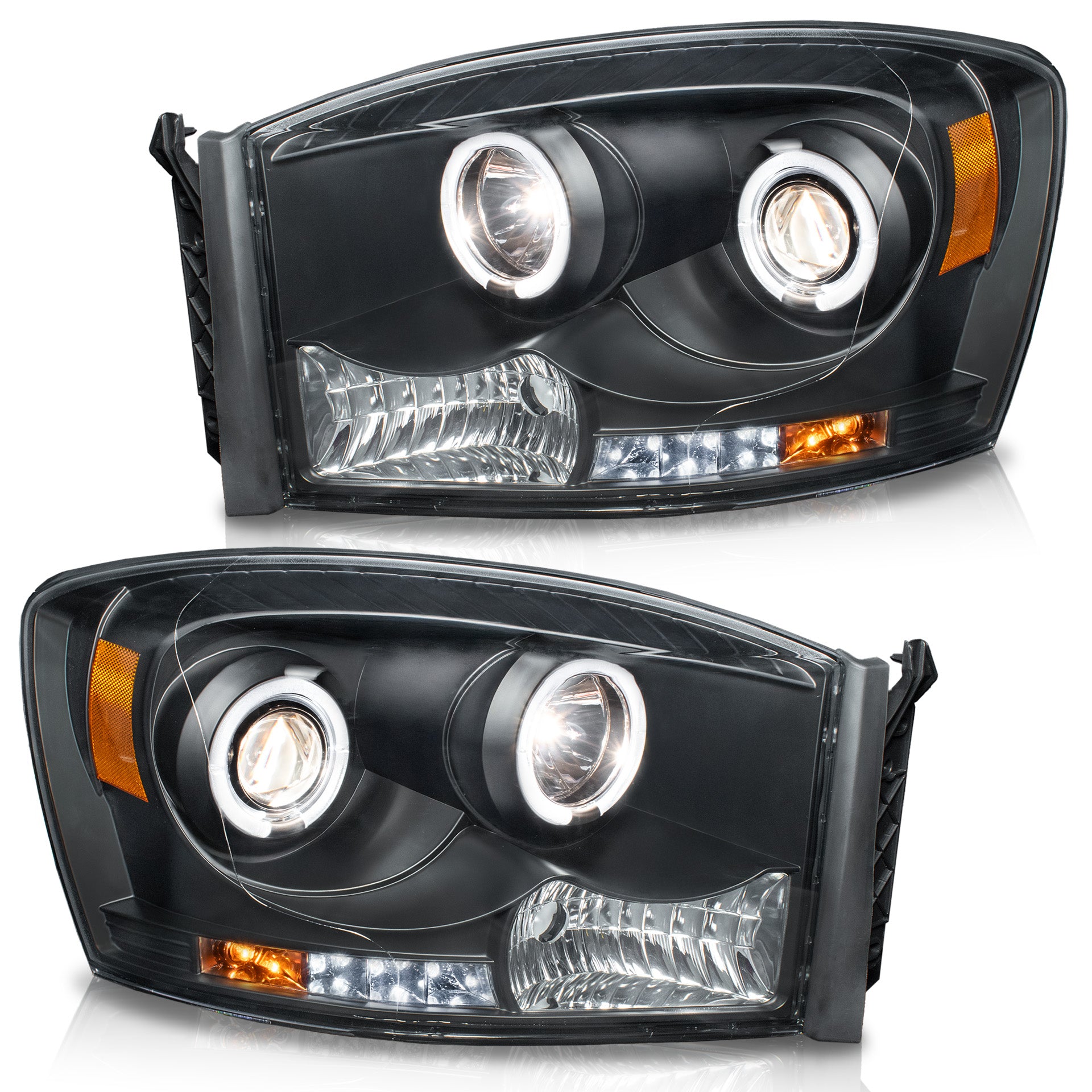 Faros Ram 06-08 c/lupa y luz de dia Performance