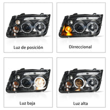 Load image into Gallery viewer, Faros Jetta 99-07 con lupa ojo ángel y faro de niebla
