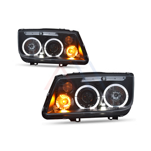 Faros Jetta 99-07 con lupa ojo ángel y faro de niebla Performance