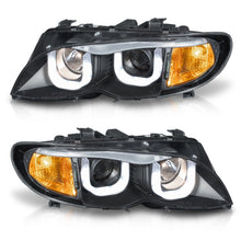 Load image into Gallery viewer, Faros Bmw Serie 3 02-05 c/lupa y luz de dia Performance