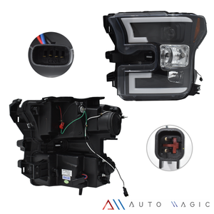Faros F150/Lobo 16-17 c/lupa tubo LED Performance