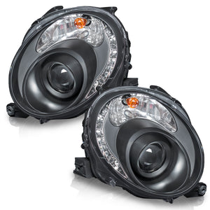 Faros Fiat 500 09-15 c/lupa y luz de dia Performance