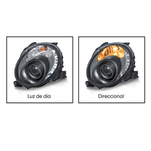 Cargar imagen en el visor de la galería, Faros Fiat 500 09-15 c/lupa y luz de dia Performance