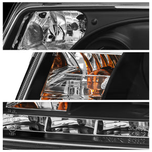Faros Jetta A4 c/lupa tira Led 99-07