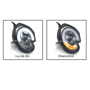Faros Minicooper 07-13 c/lupa y luz de dia Performance