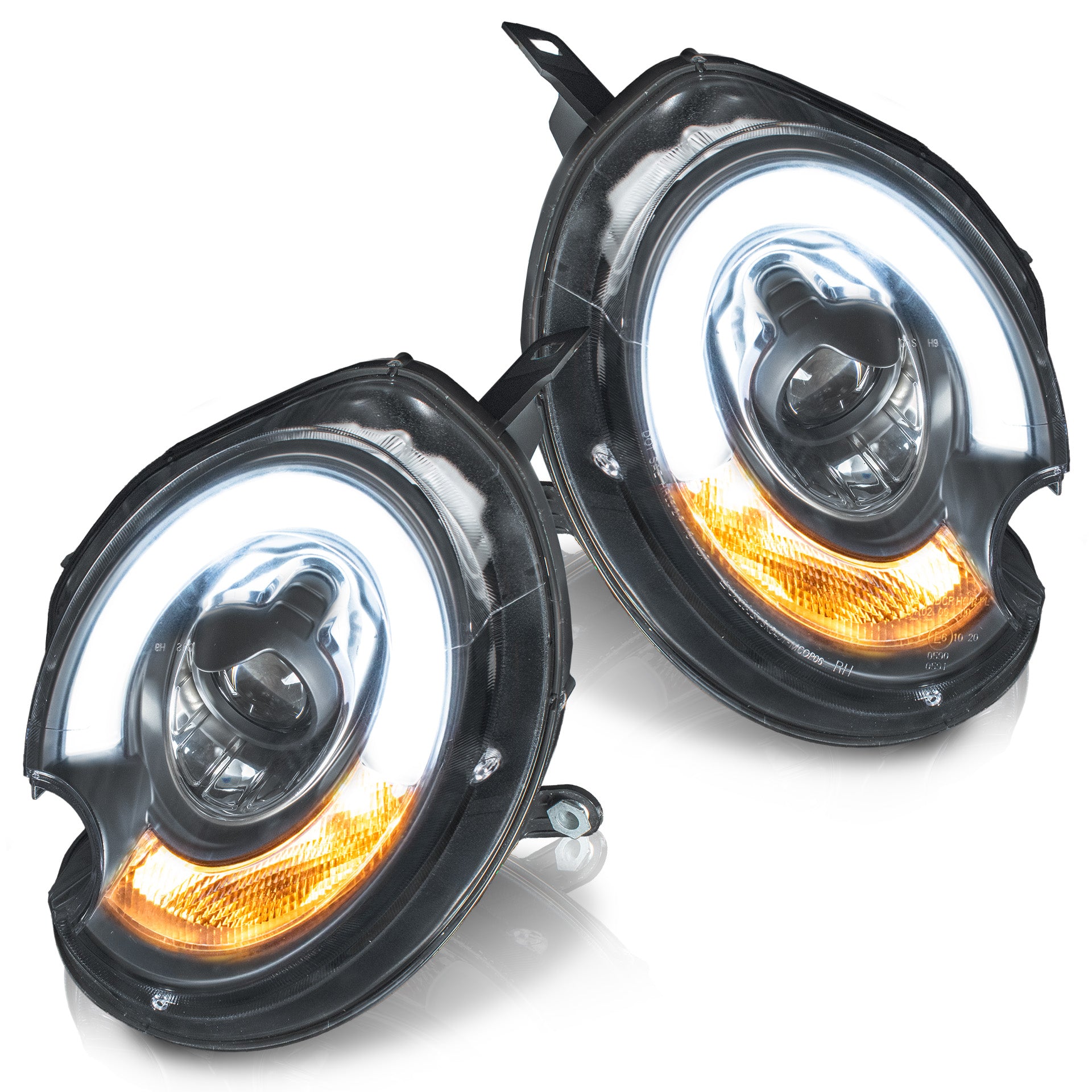 Faros Minicooper 07-13 c/lupa y luz de dia Performance