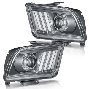 Faros Mustang 05-09 c/lupa y luz de dia Performance