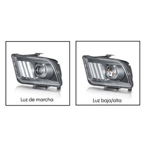 Faros Mustang 05-09 c/lupa y luz de dia Performance