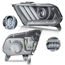 Load image into Gallery viewer, Faros Mustang 10-14 c/lupa y luz de dia senciaciales