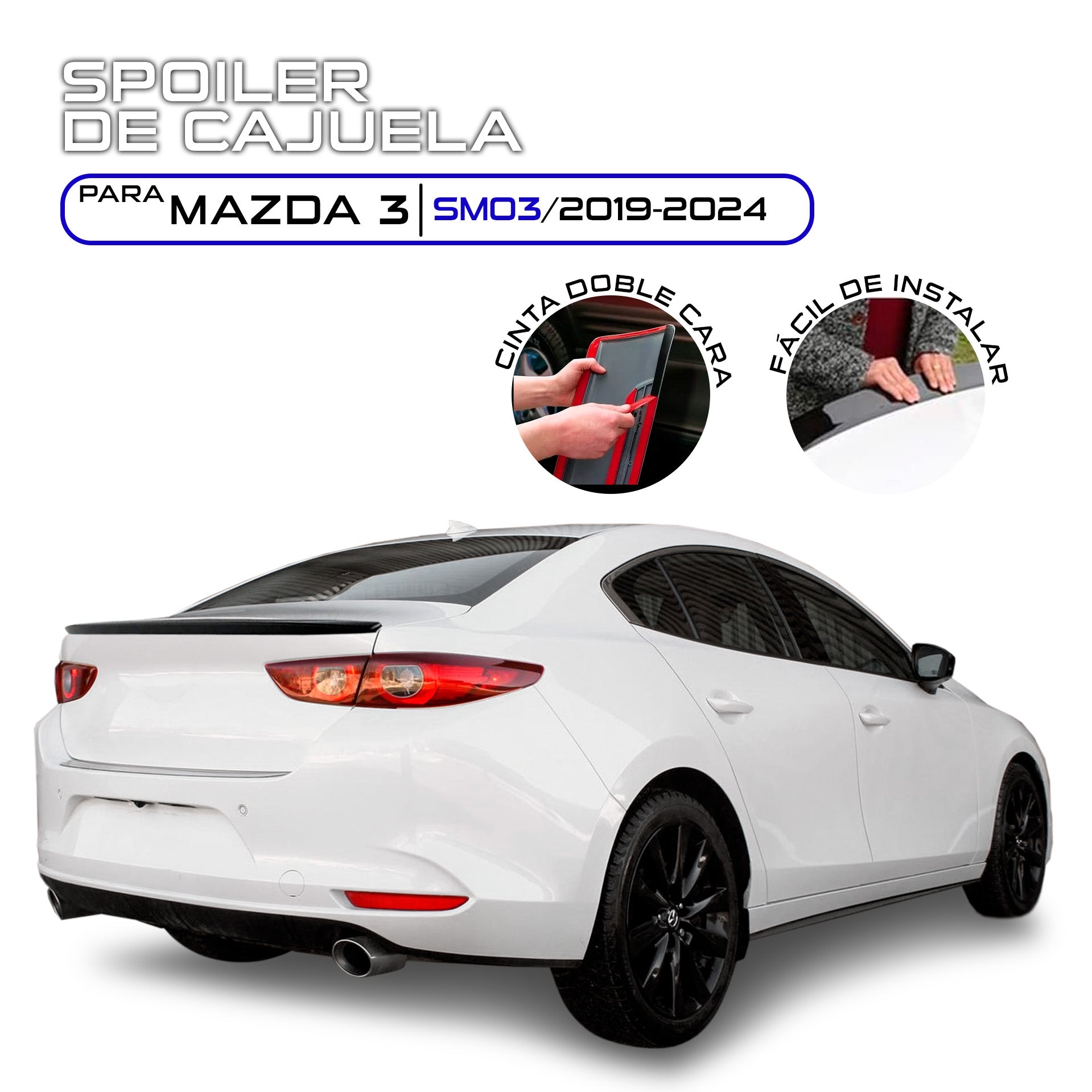 Spoiler aleron de cajuela  Mazda 3 sedan 19-25