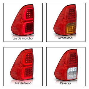 Calaveras Hilux 16-23 LED rojas Performance