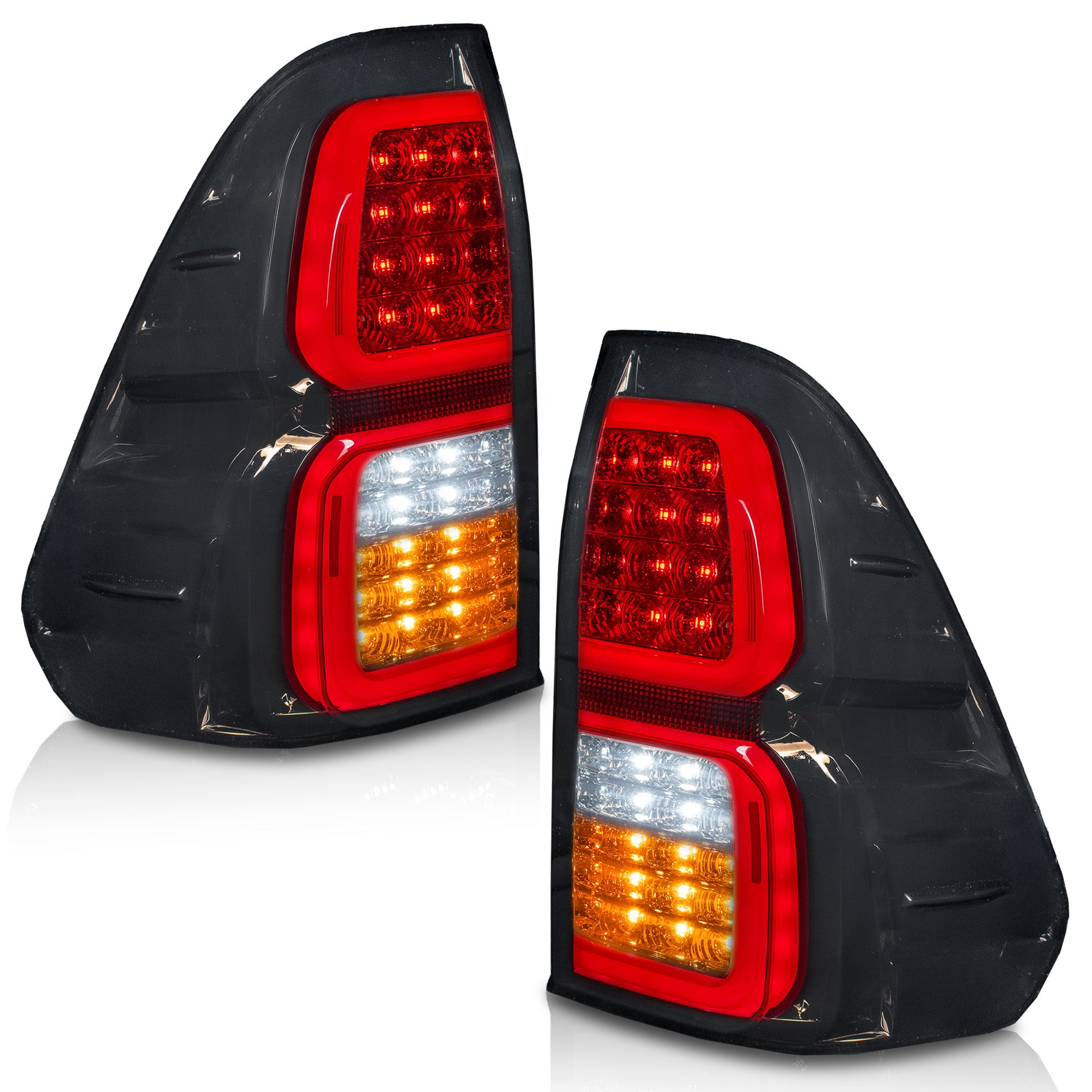 Calaveras Hilux 16-23 LED negras Performance