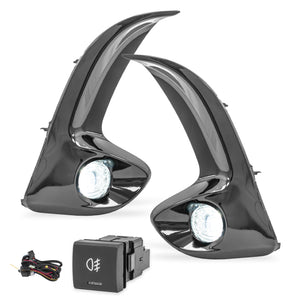 Kit faros de niebla Yaris S, Core, Base Sedan, HB 21- 23 LED c/arnes, switch oem y focos