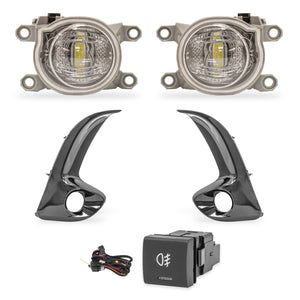 Kit faros de niebla Yaris S, Core, Base Sedan, HB 21- 23 LED c/arnes, switch oem y focos
