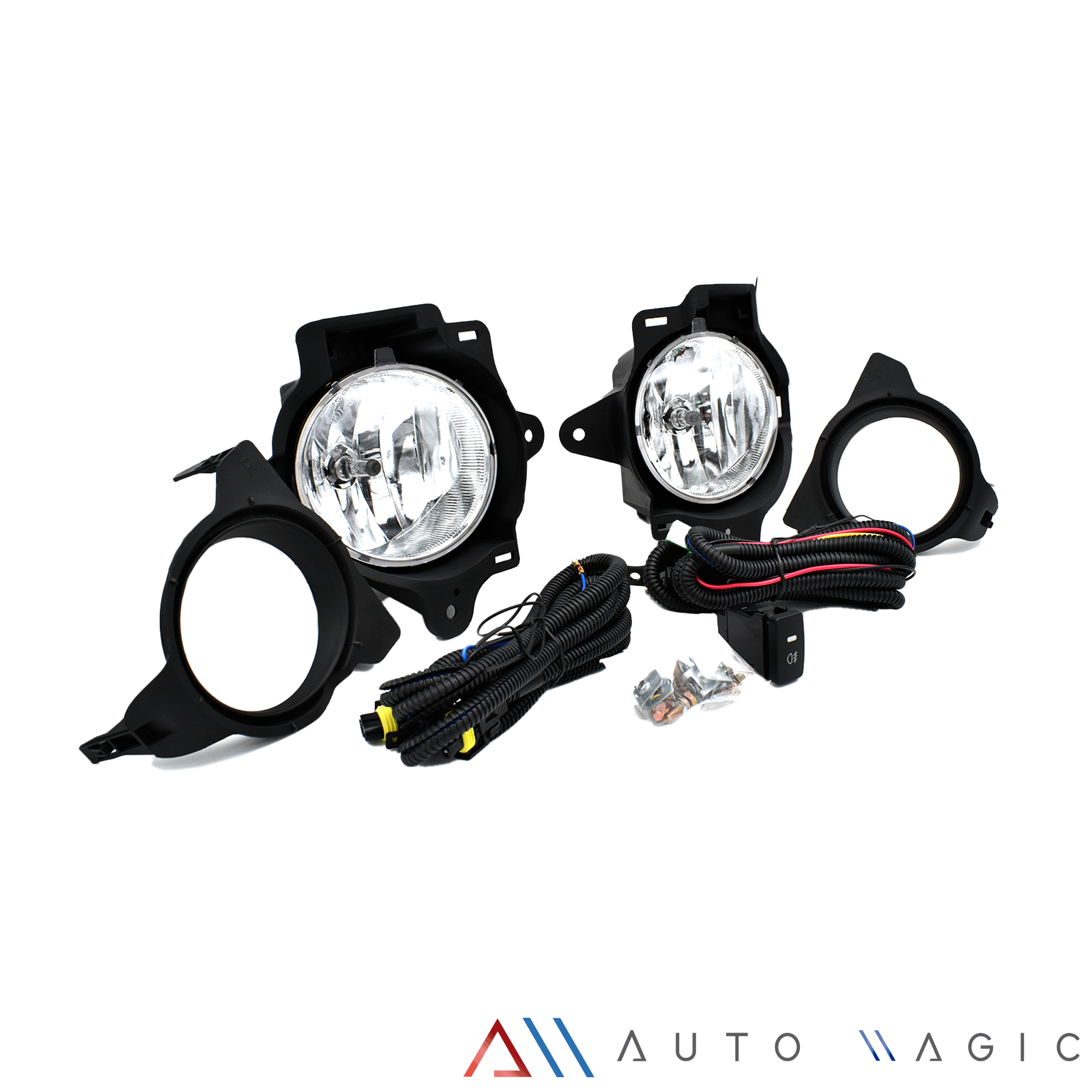 Kit faros de niebla Hilux 12-15 c/arnes, y switch focos 9006