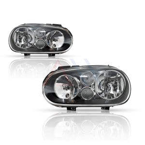 Faros Golf 99-05 negros con lupa en niebla Performance