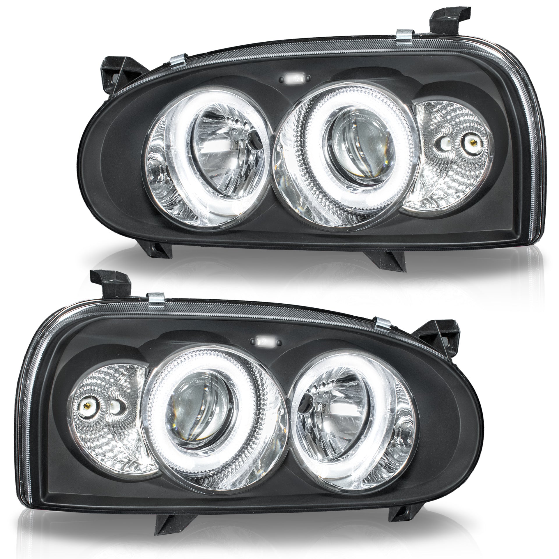 Faros Golf 93-99 lupa y ojo de angel mica de vidrio