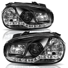 Cargar imagen en el visor de la galería, Faros Golf A4 99-02 c/lupa tira de Led