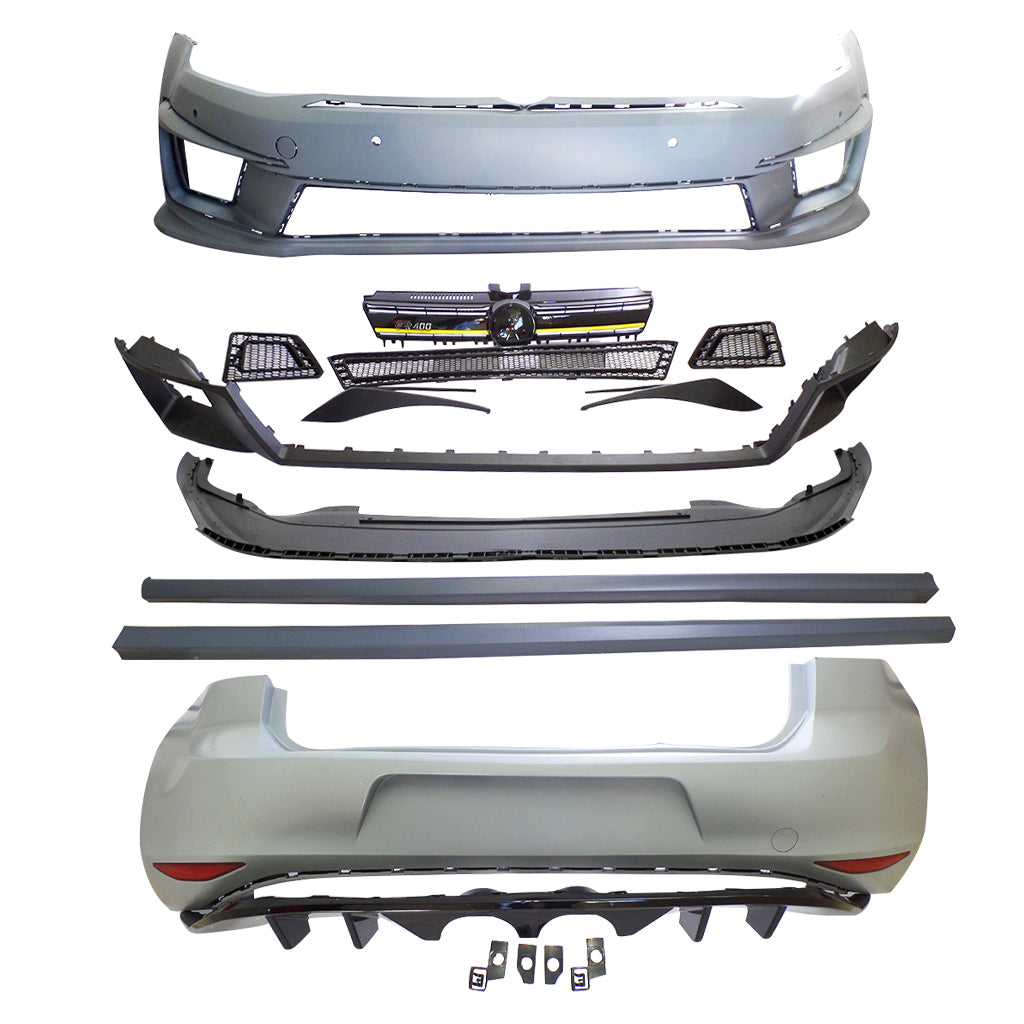 Defensa trasera delanteras y estribos Golf 15-17 R400 completas con accesorios  y