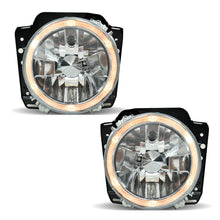 Cargar imagen en el visor de la galería, Faros Golf 88-91 lisos cromo c/ojo de angel