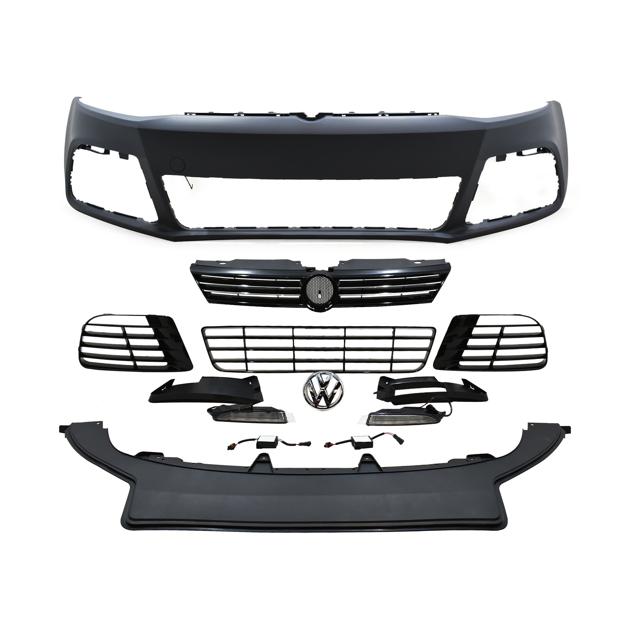 Defensa delantera Jetta 11-18 R32 completa con accesorios
