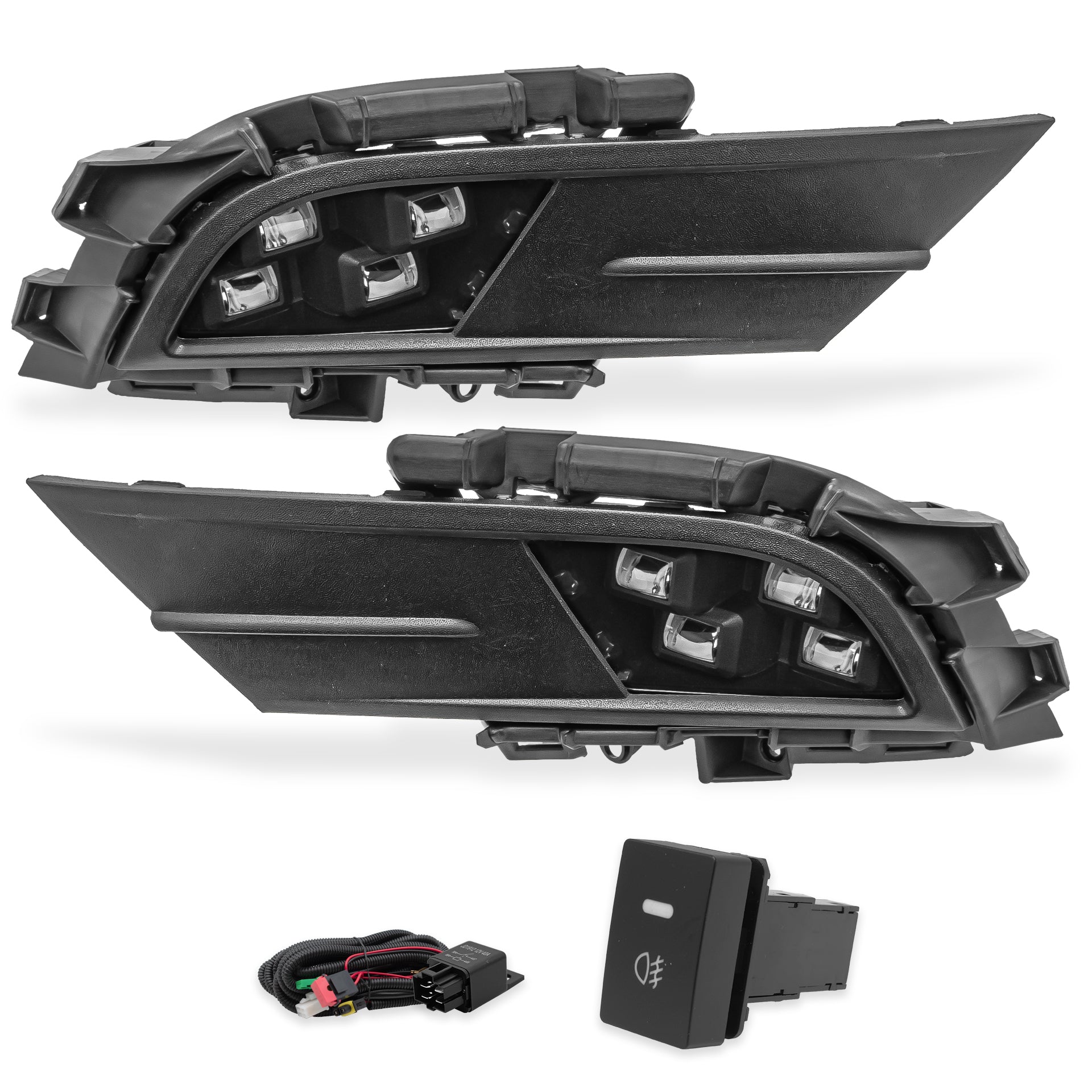 Kit Faros de niebla Jetta 15-18 c/arnes y switch Universal LED