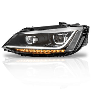 Faros Jetta 11-18 doble lupa, luz de dia, direccional LED secuenciales. Performance