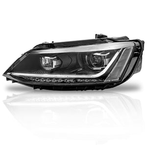 Faros Jetta 11-18 doble lupa, luz de dia, direccional LED secuenciales. Performance