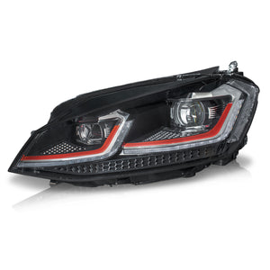Faros Golf 15-17 c/lupa y Led secuenciales estilo R